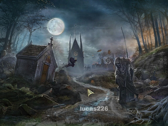   Hidden Object scenes and save the children that the warlock has taken